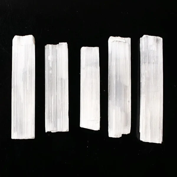 Natural Gypsum Selenite Wand – Raw Gemstone for Reiki and Healing Jewelry