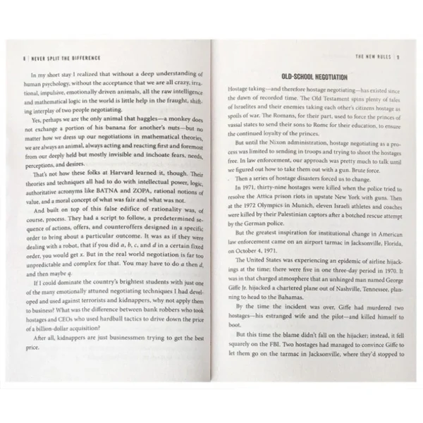 Never Split the Difference, Bestselling books in English, Self-Help books 9780062872302