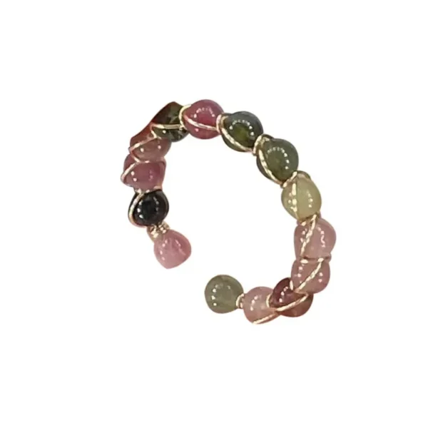 Healing Crystal Bead Ring – Handmade 7 Chakra Meditation Jewelry for Men & Women