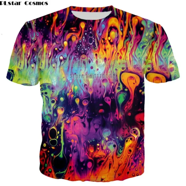 Colorful Psychedelic Trippy 3D Printed Elephant T-Shirts for Men & Women - Psychedelic Hip-Hop Fashion