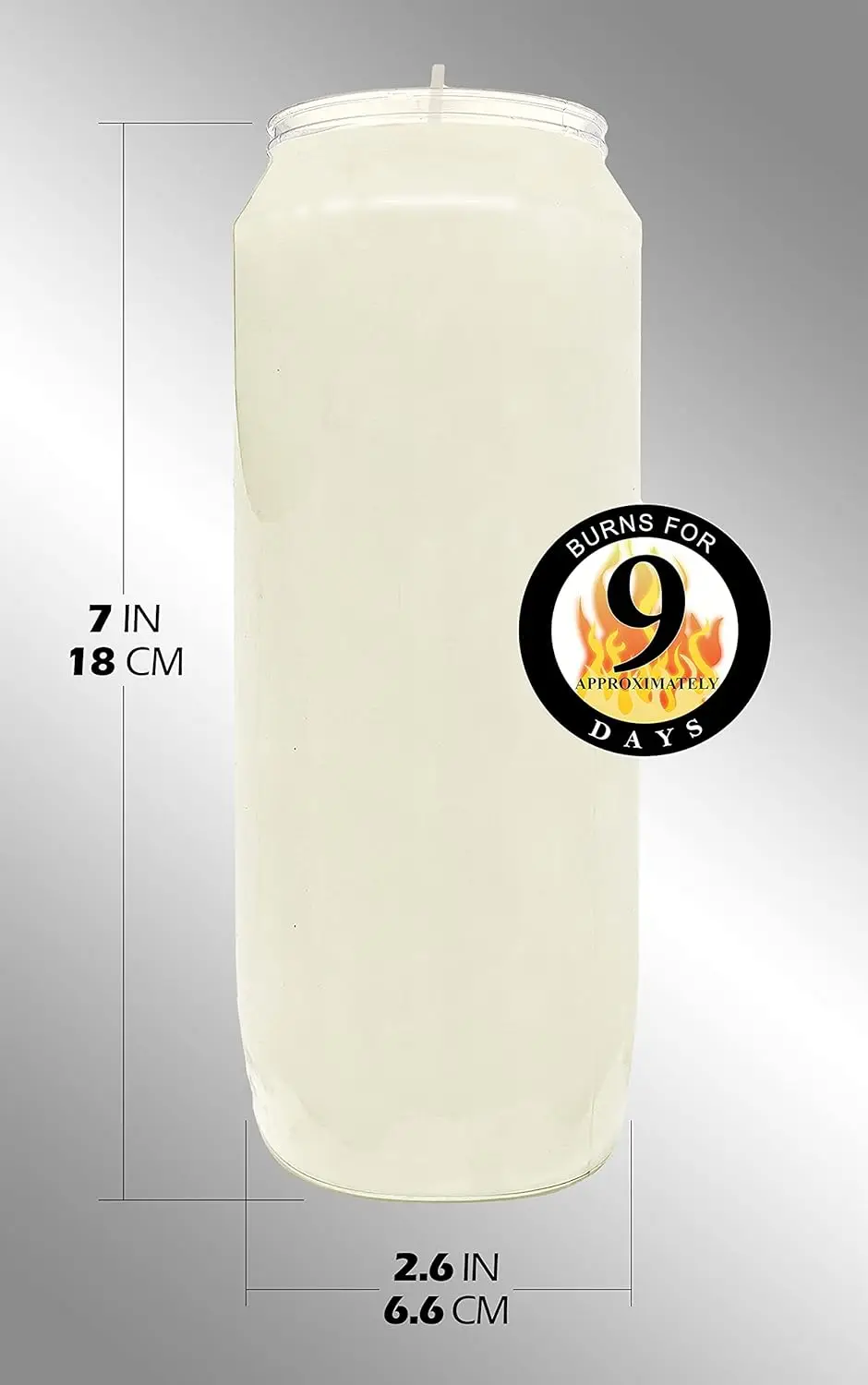 9-Day White Prayer Candles - 10 Pack, 7" Tall Pillar for Vigil & Memorial Decor