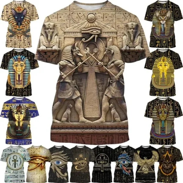 Pharaoh T-Shirt - Ancient Horus Eye Egyptian Unisex Streetwear