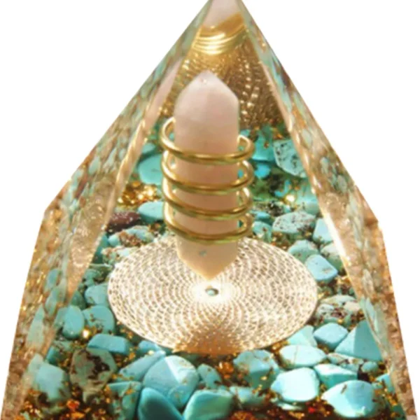 Orgonite Energy Pyramid with Amethyst – Chakra Healing & Home Decor
