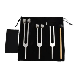 Tuning Forks Hammer Set - 128Hz, 256Hz, 512Hz for Sound Healing