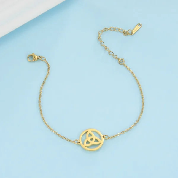 Dawapara Irish Trinity Knot Bracelet – Stainless Steel Good Luck Charm Gift